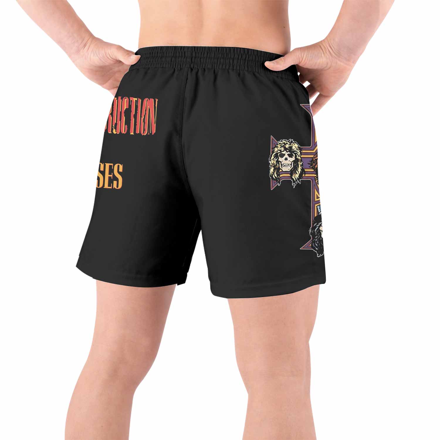 Appetite for Destruction Guns N' Roses Grappling Shorts - back view lifestyle
