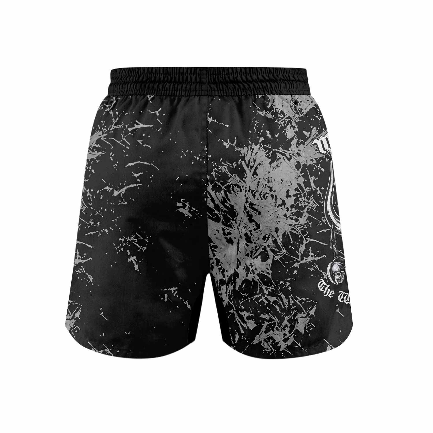 Motörhead The Wörld Is Yours Grappling Shorts - back view mockup
