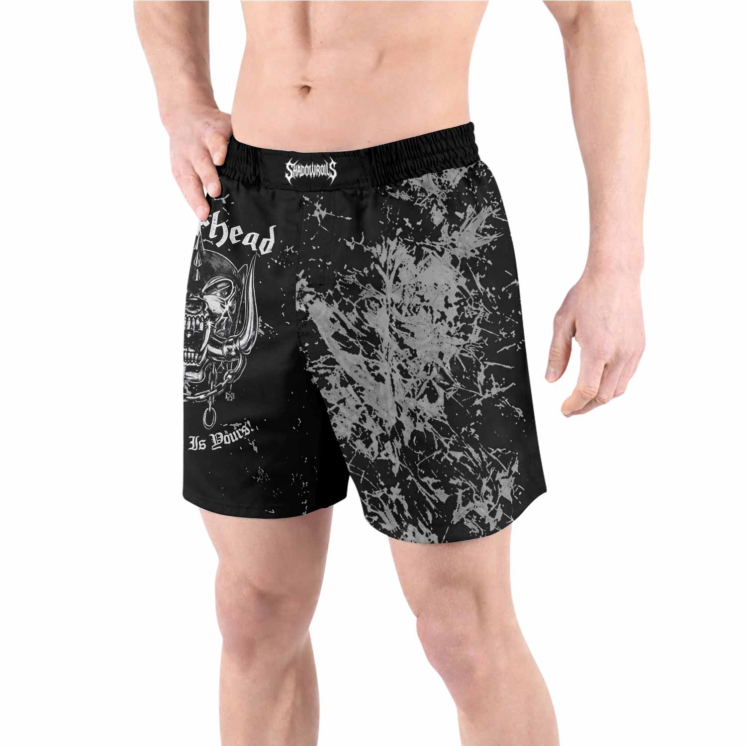 Motörhead The Wörld Is Yours Grappling Shorts - front view lifestyle