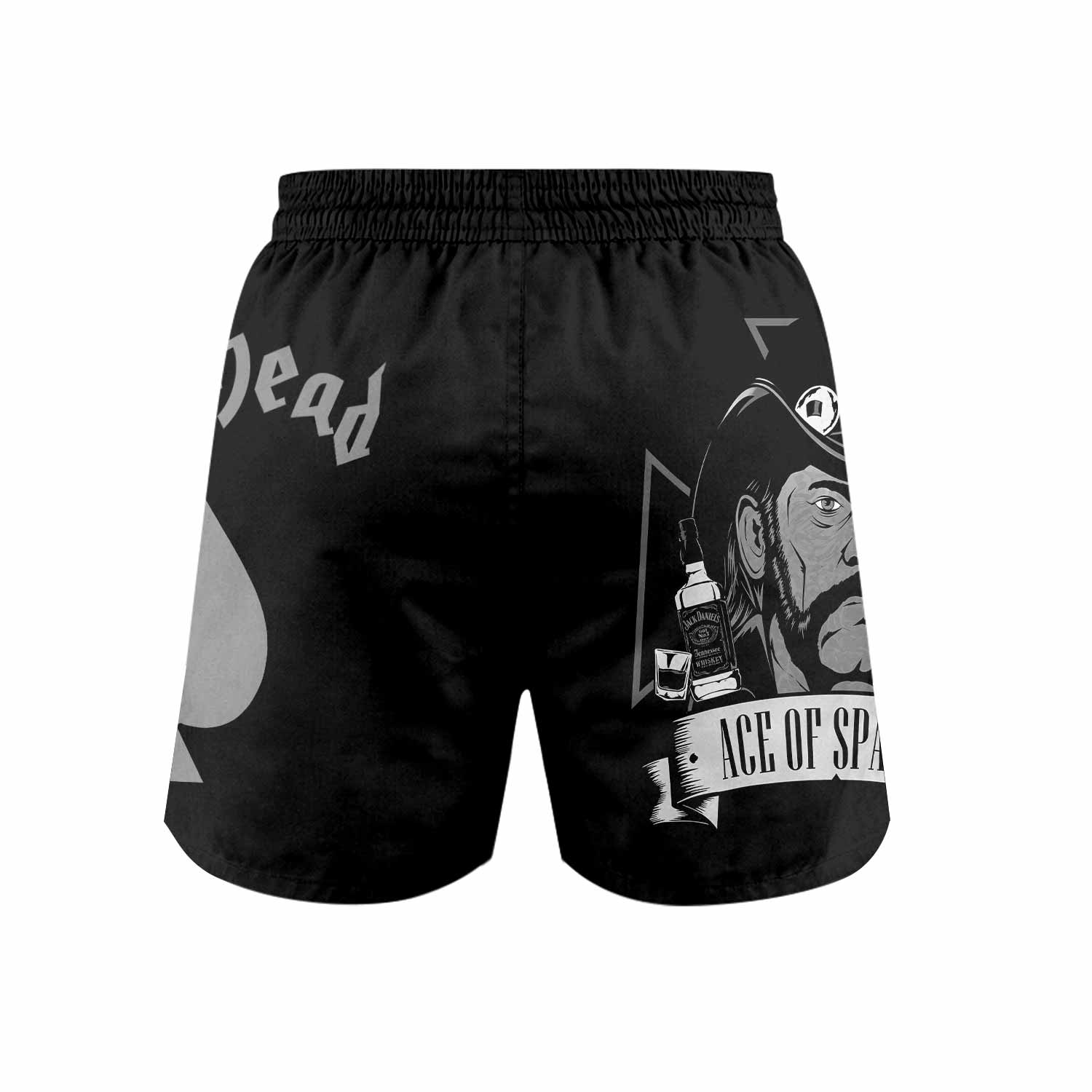 Motörhead Ace of Spades Grappling Shorts - back view mockup