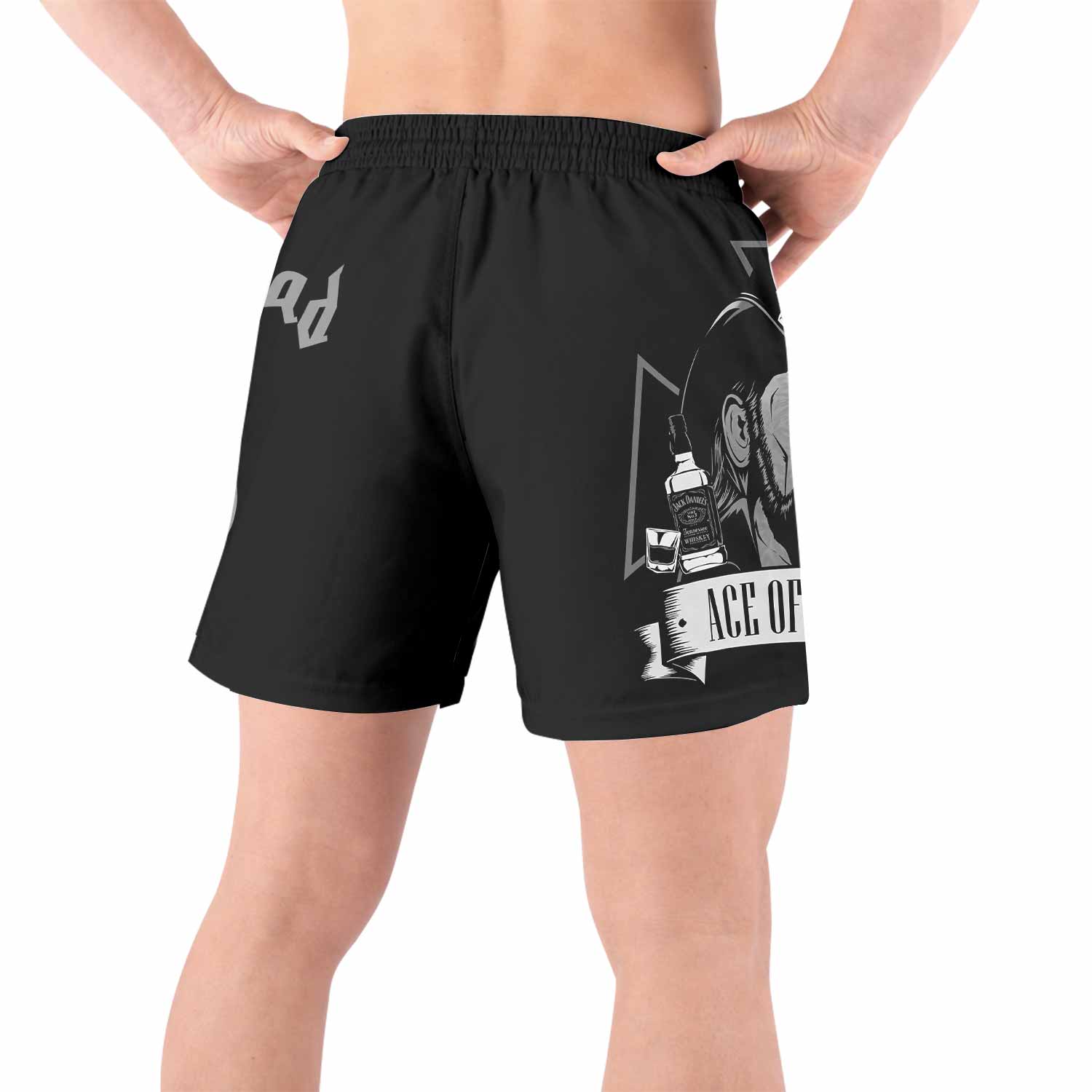 Motörhead Ace of Spades Grappling Shorts - back view lifestyle