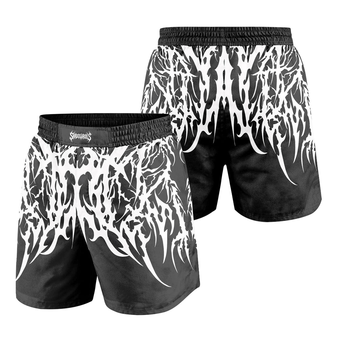 Spine of the Abyss Grappling Shorts - front and back view