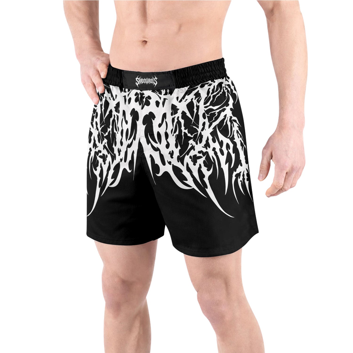 Spine of the Abyss Grappling Shorts - front view lifestyle