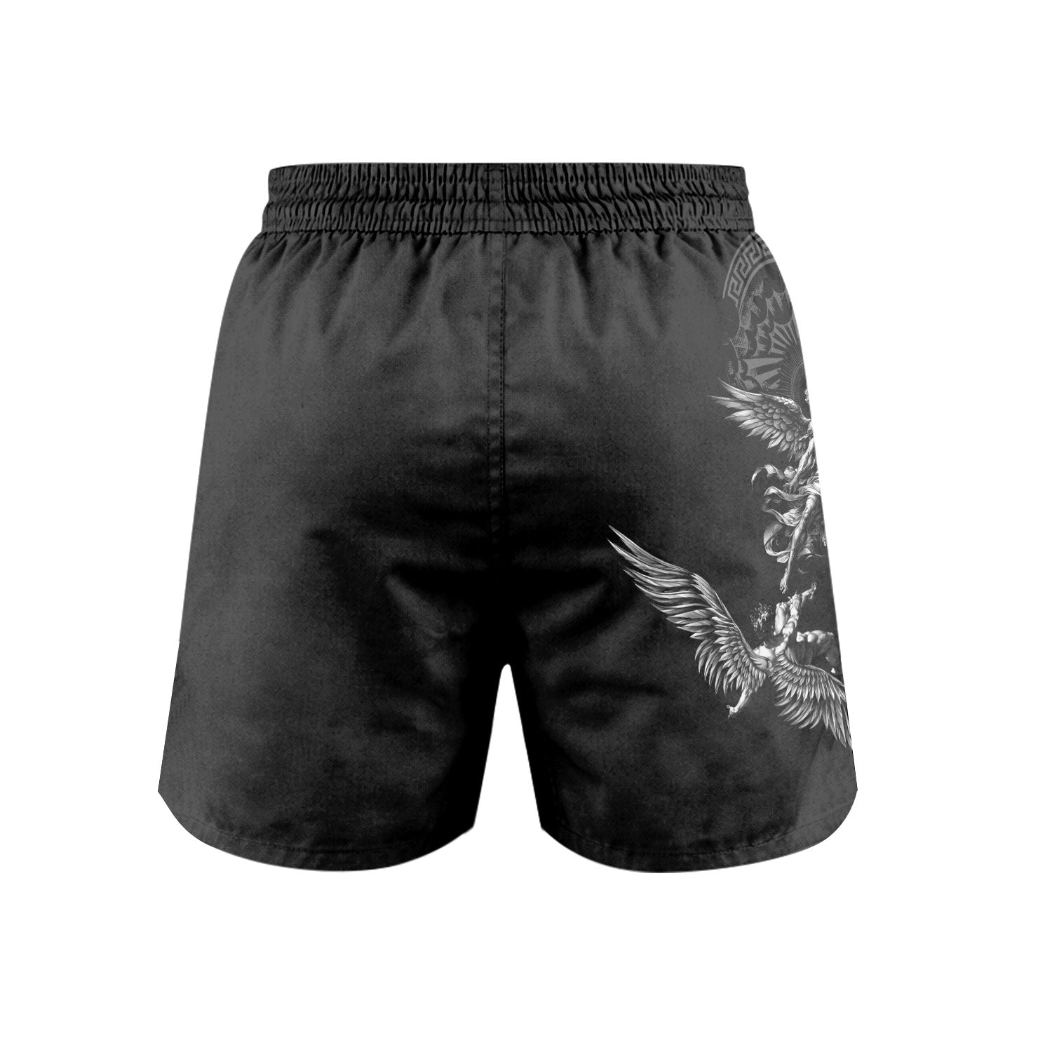Fall of Icarus Grappling Shorts - back view mockup
