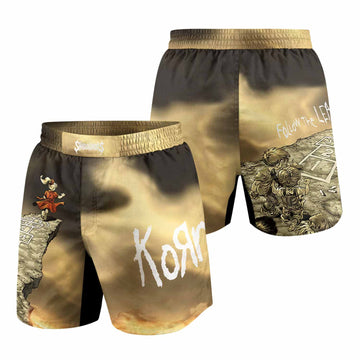 Korn Follow the Leader Grappling Shorts - front and back view