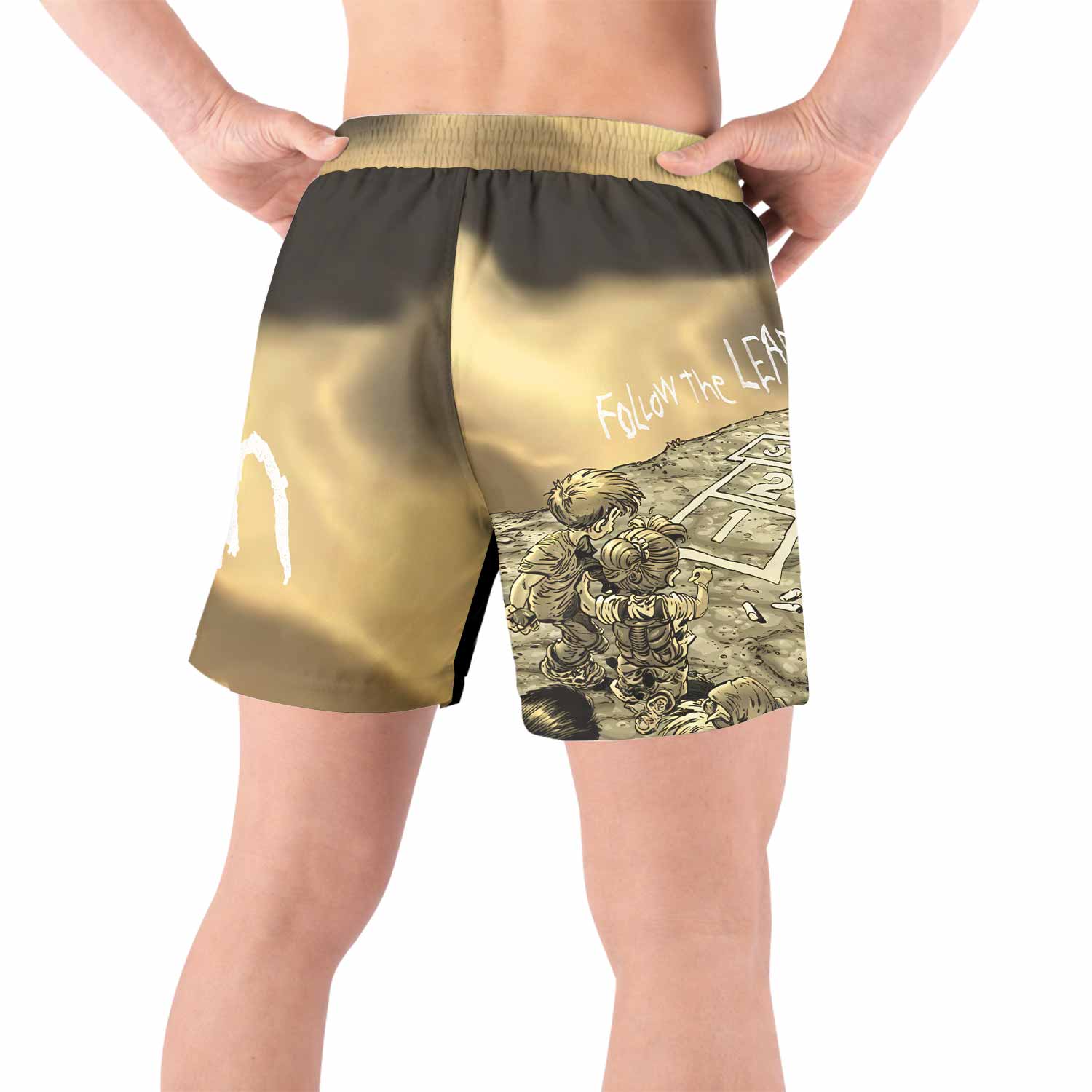 Korn Follow the Leader Grappling Shorts - back view lifestyle