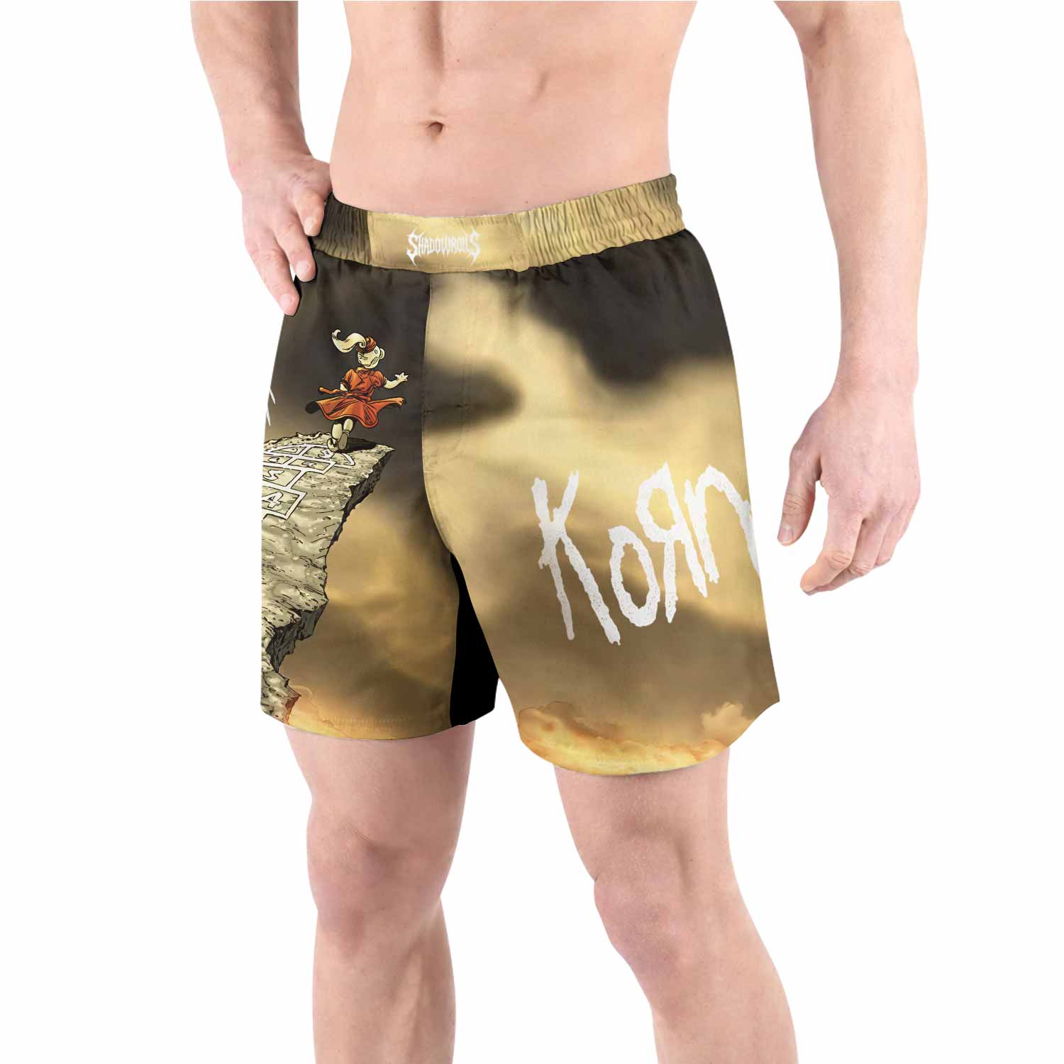 Korn Follow the Leader Grappling Shorts - front view lifestyle
