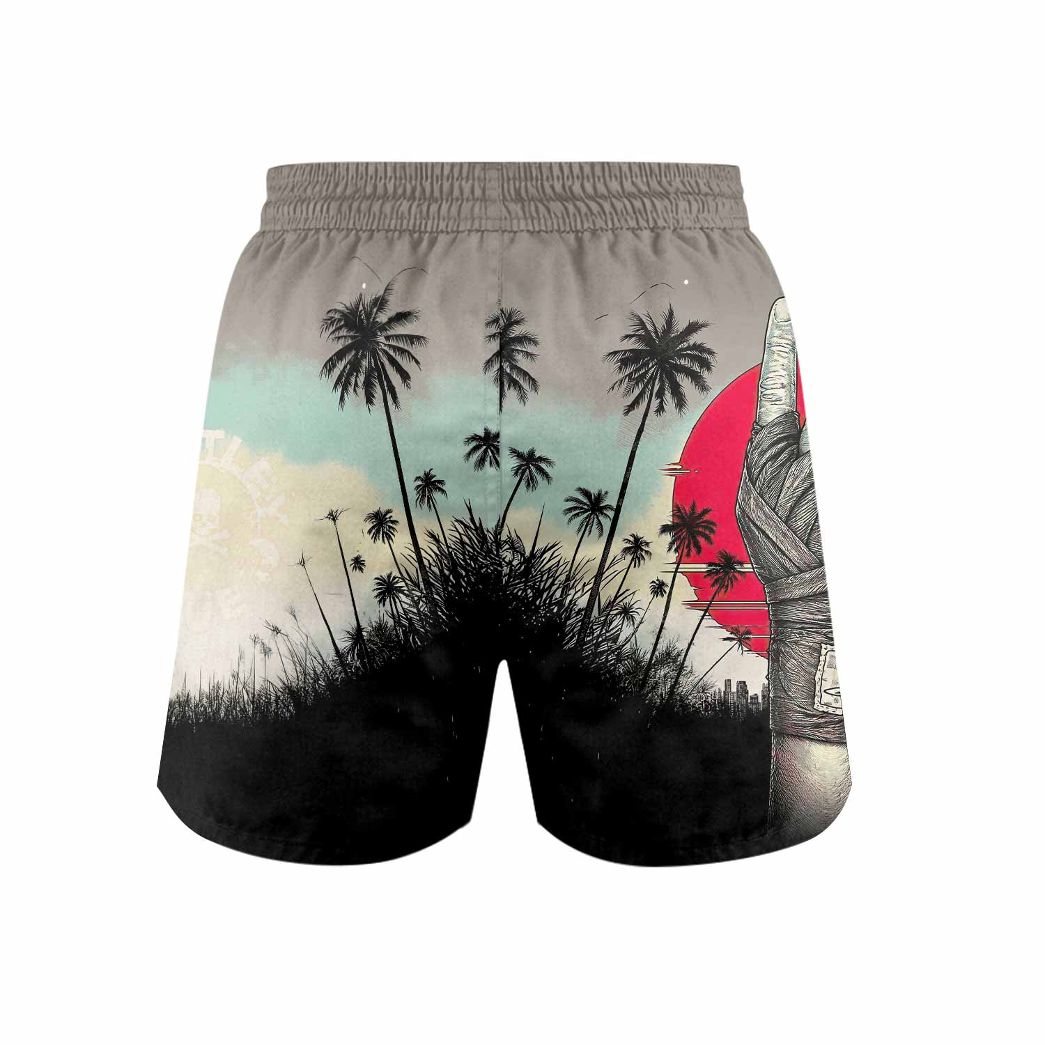 Mötley Crüe Too Fast for Love Grappling Shorts - back view mockup