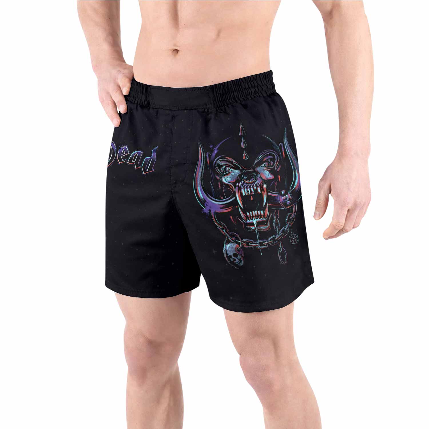Motörhead England 1978 Grappling Shorts - front view lifestyle