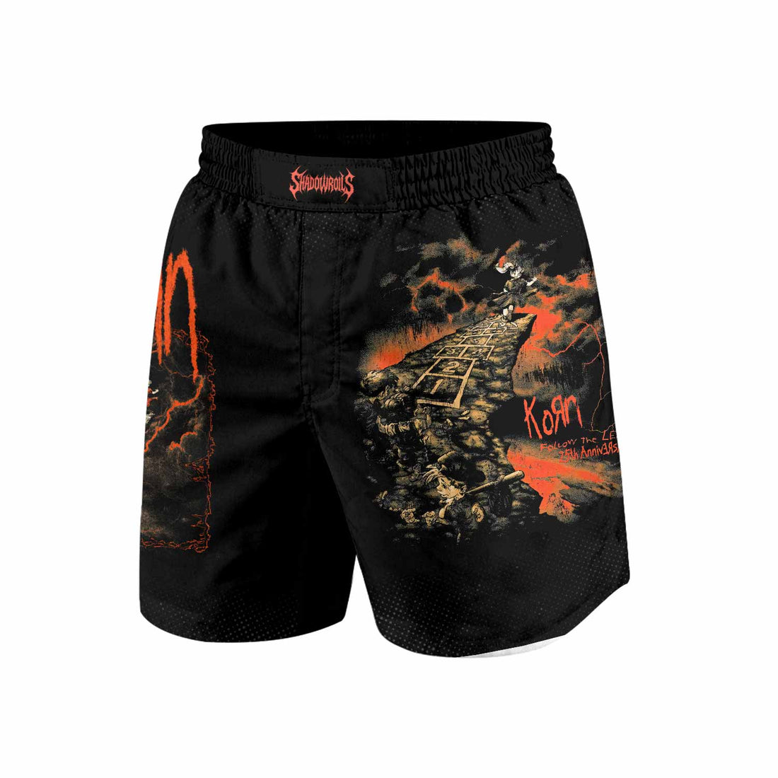 Korn Follow Cliff Grappling Shorts - front and back view