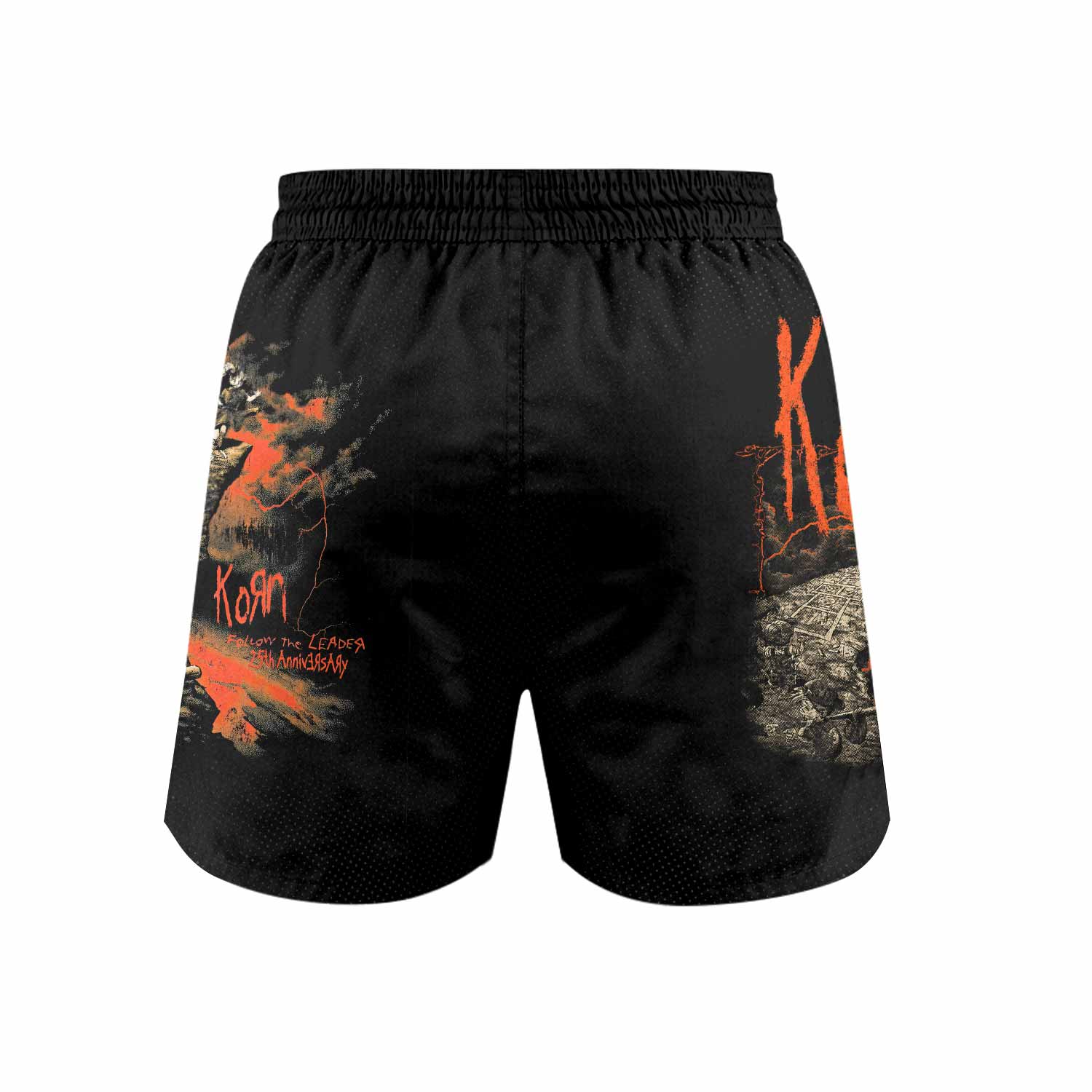 Korn Follow Cliff Grappling Shorts - back view mockup