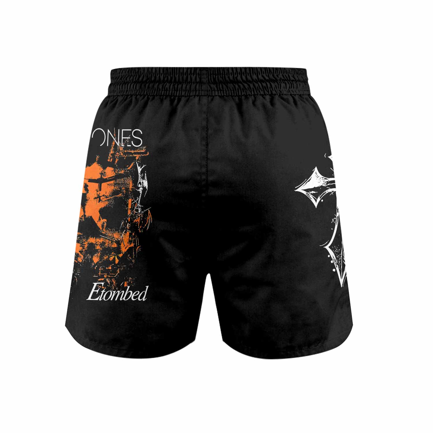 Deftones Etombed Grappling Shorts - back view mockup
