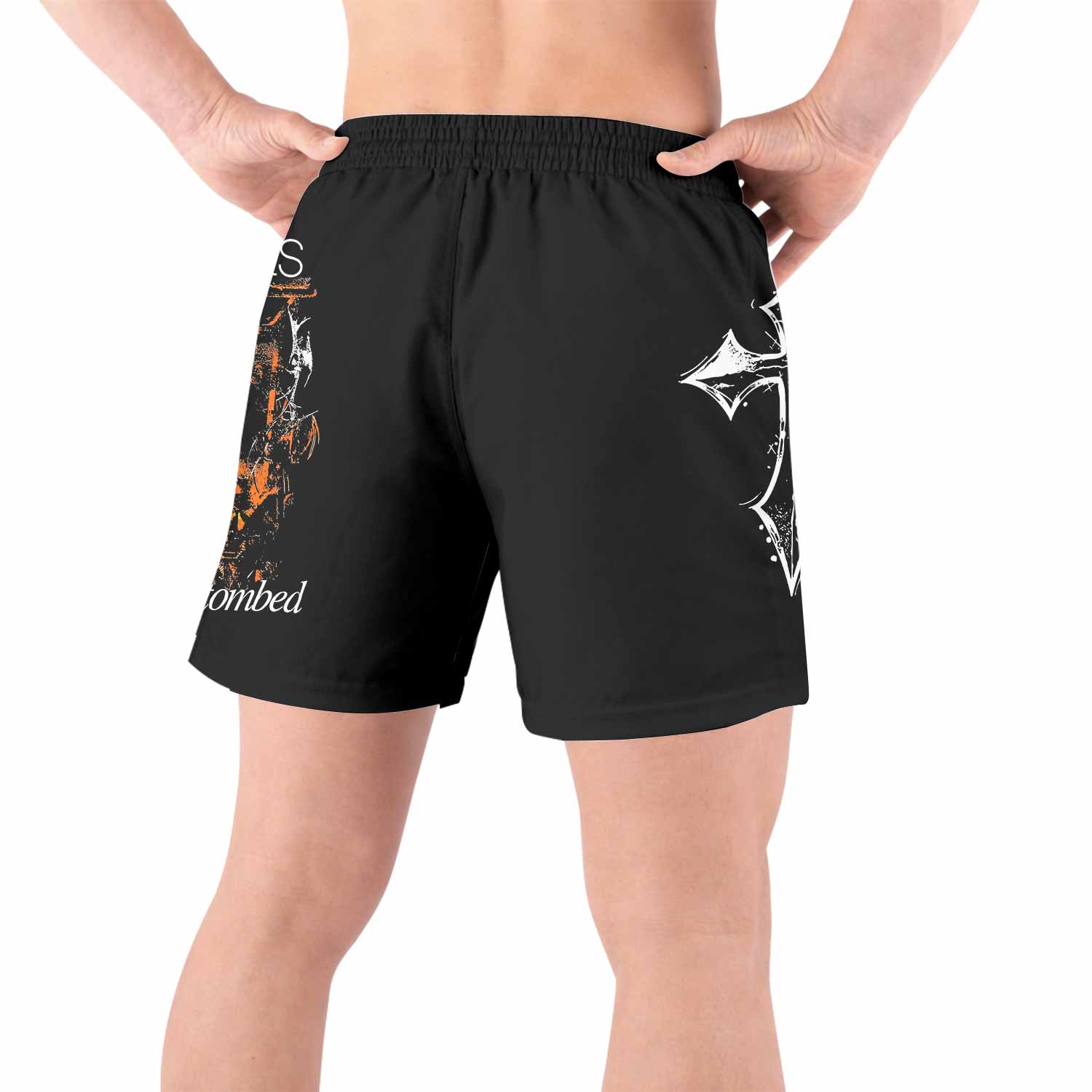 Deftones Etombed Grappling Shorts - back view lifestyle