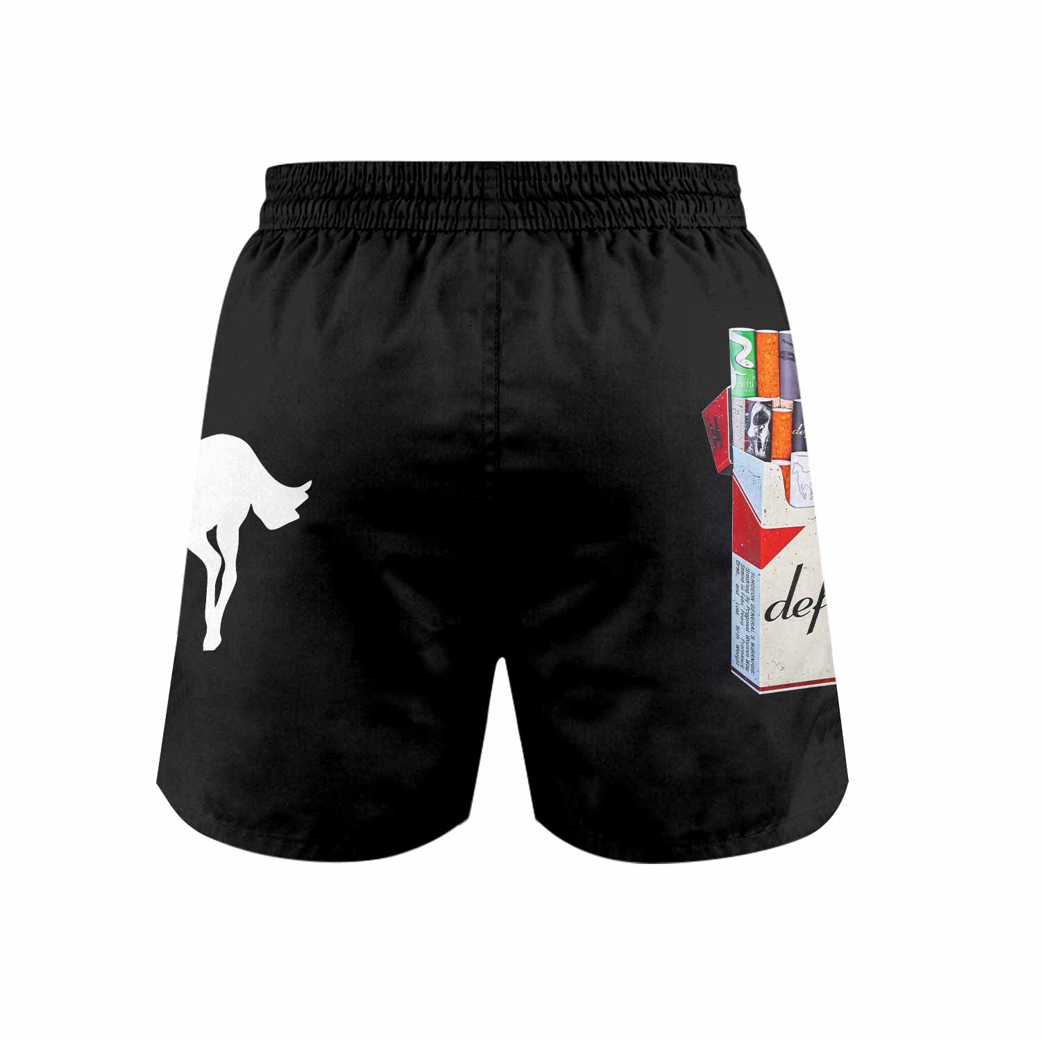 Deftones Cigarette Vintage Grappling Shorts - back view mockup
