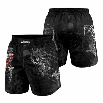 Born to Die Grappling Shorts - front and back view