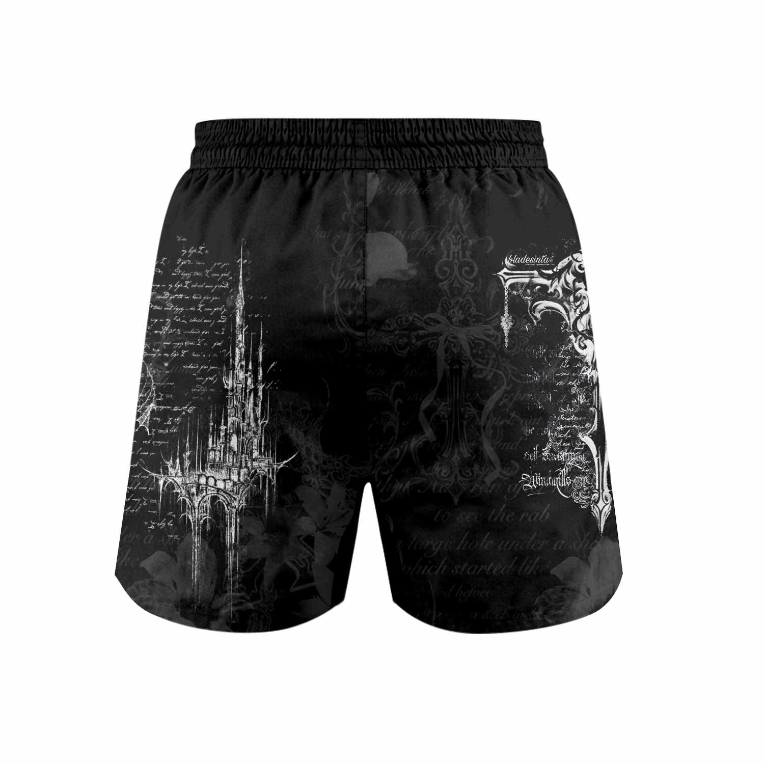 Born to Die Grappling Shorts - back view mockup