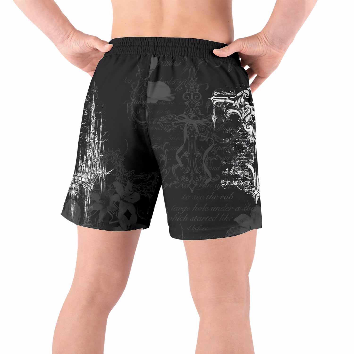 Born to Die Grappling Shorts - back view lifestyle