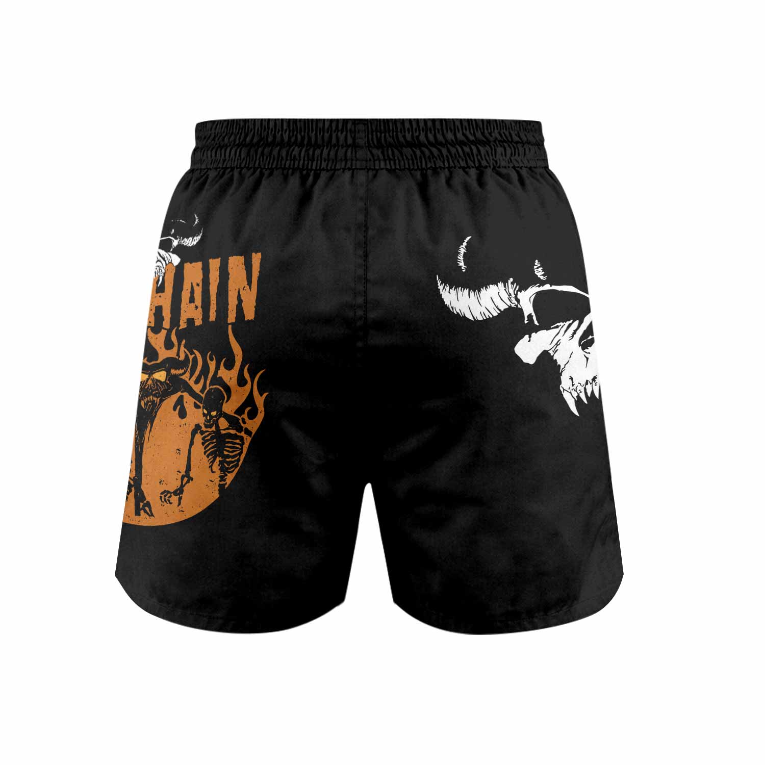 Samhain Horror Punk Grappling Shorts - back view mockup