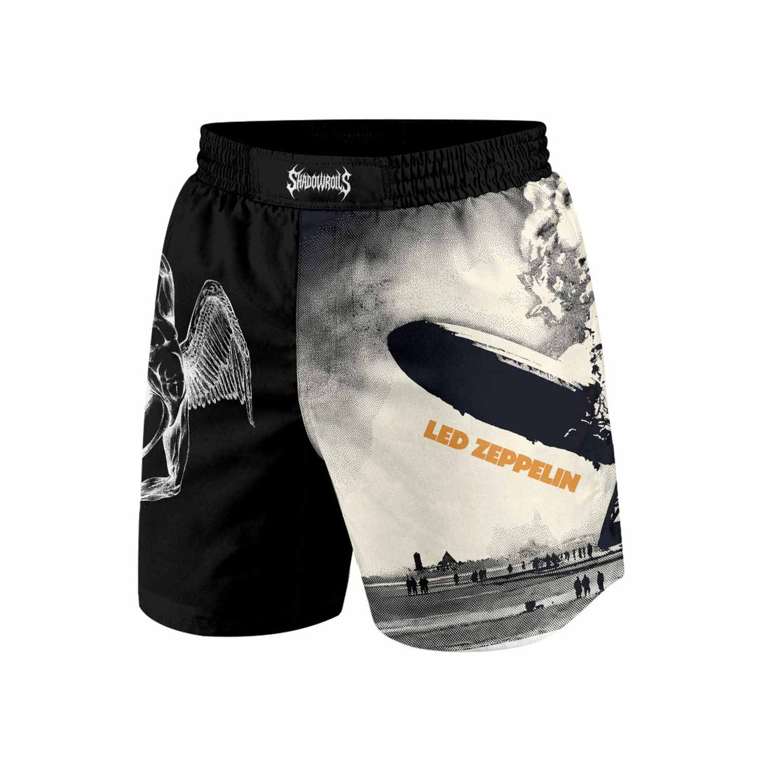 Led Zeppelin Grappling Shorts - front and back view