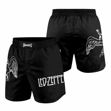 Led Zeppelin North American Tour 1977 Grappling Shorts - front and back view