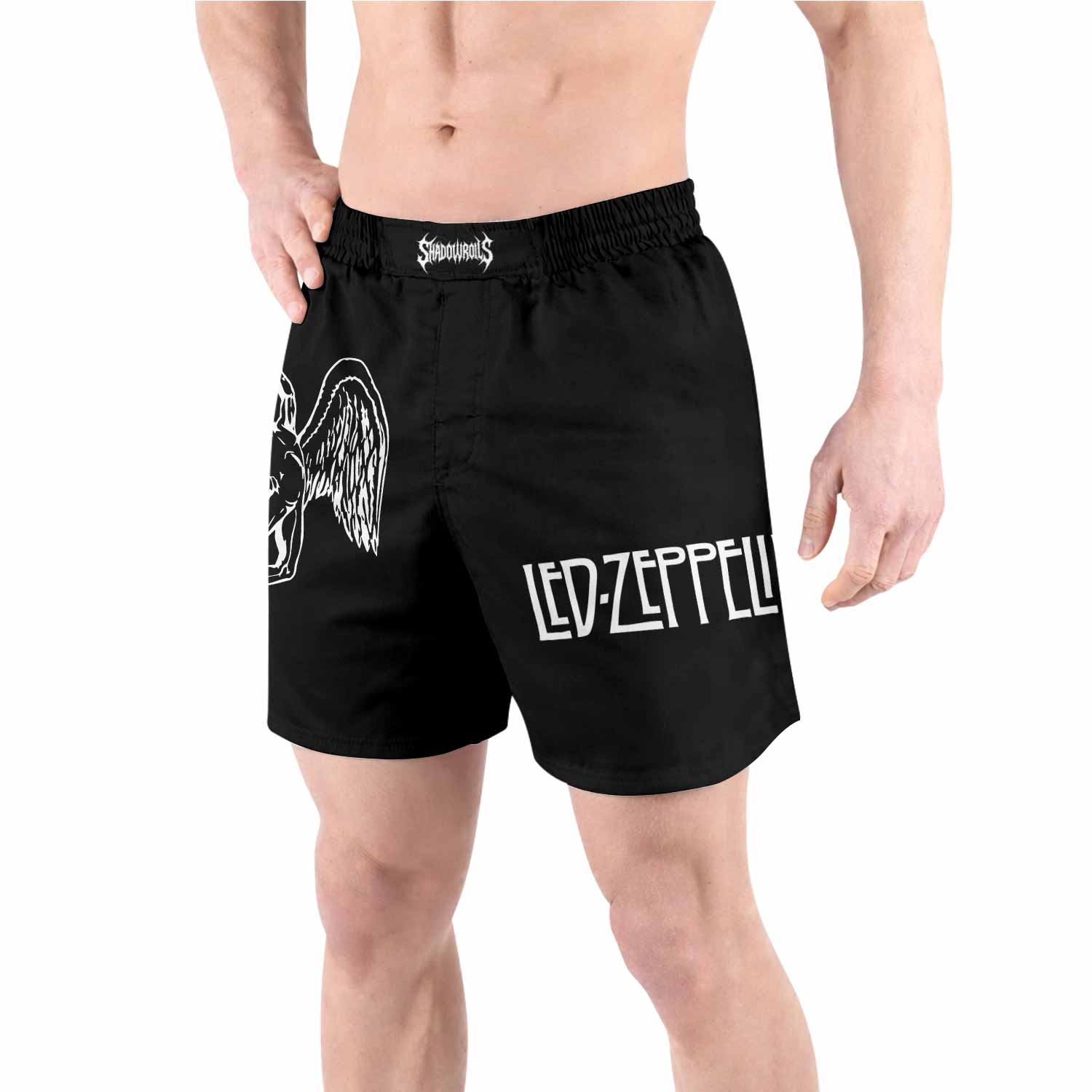 Led Zeppelin North American Tour 1977 Grappling Shorts - front view lifestyle