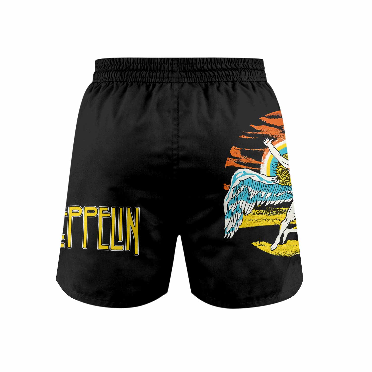 Led Zeppelin North American Tour 1975 Grappling Shorts - back view mockup