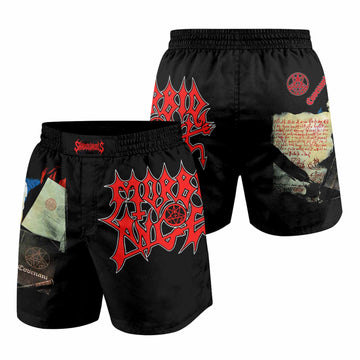 Morbid Angel Covenant Grappling Shorts - front and back view