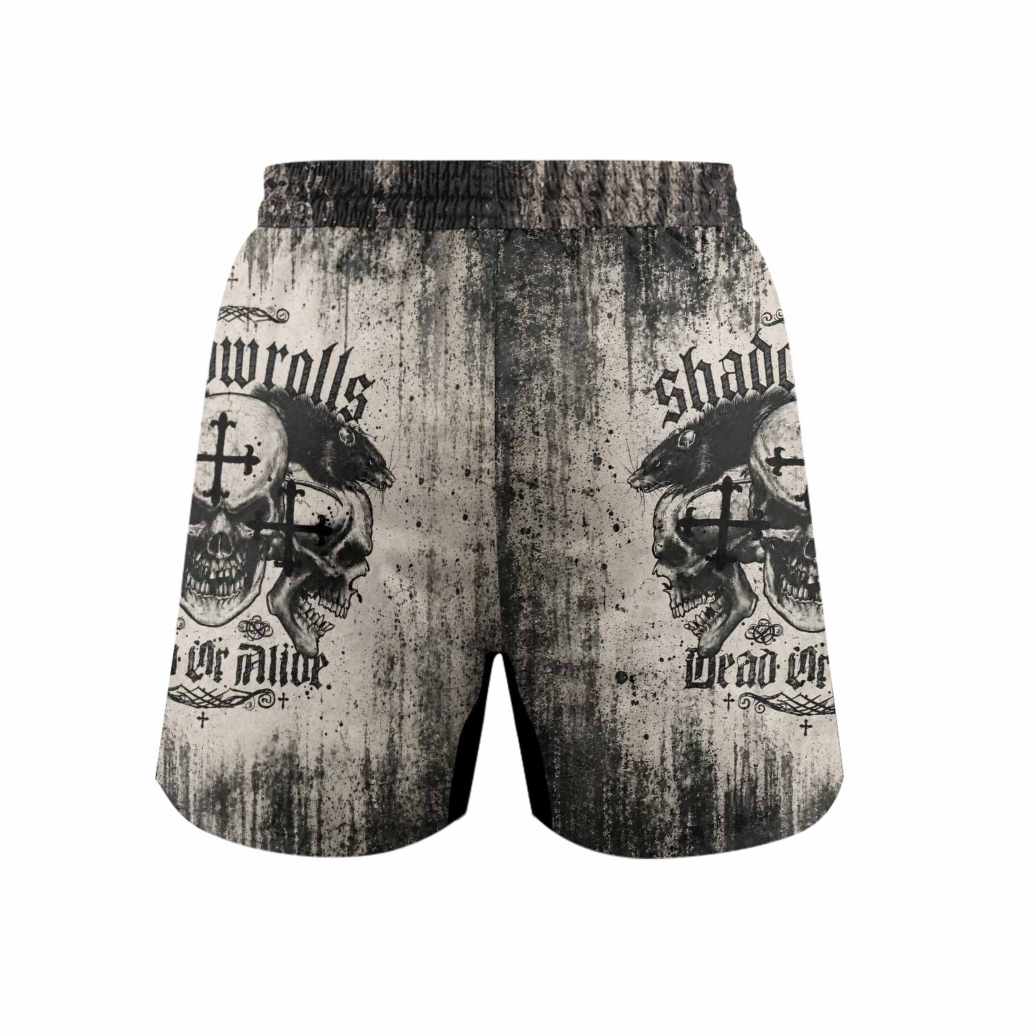 Shadowrolls Dead Or Alive Grappling Shorts - back view mockup
