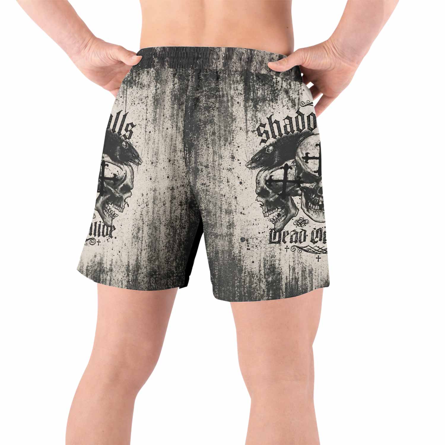 Shadowrolls Dead Or Alive Grappling Shorts - back view lifestyle