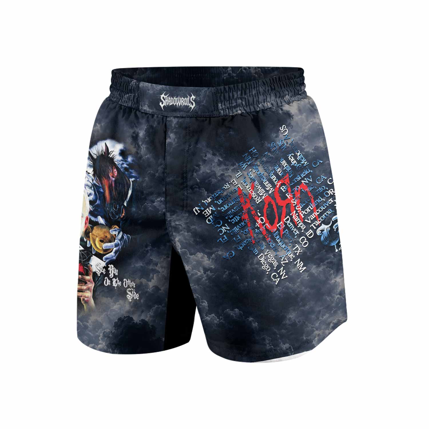 Korn See You On The Other Side Grappling Shorts - front view mockup