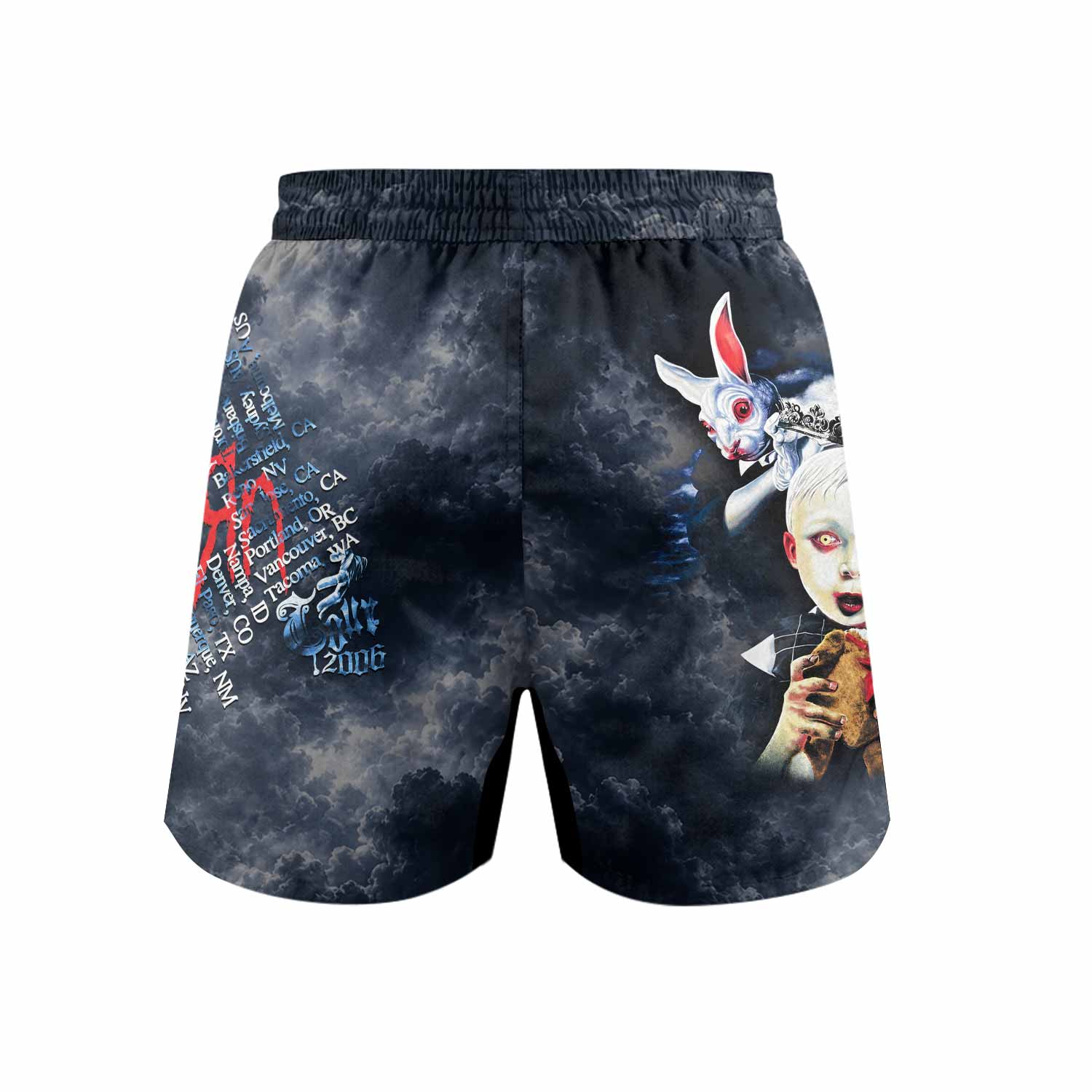 Korn See You On The Other Side Grappling Shorts - back view mockup