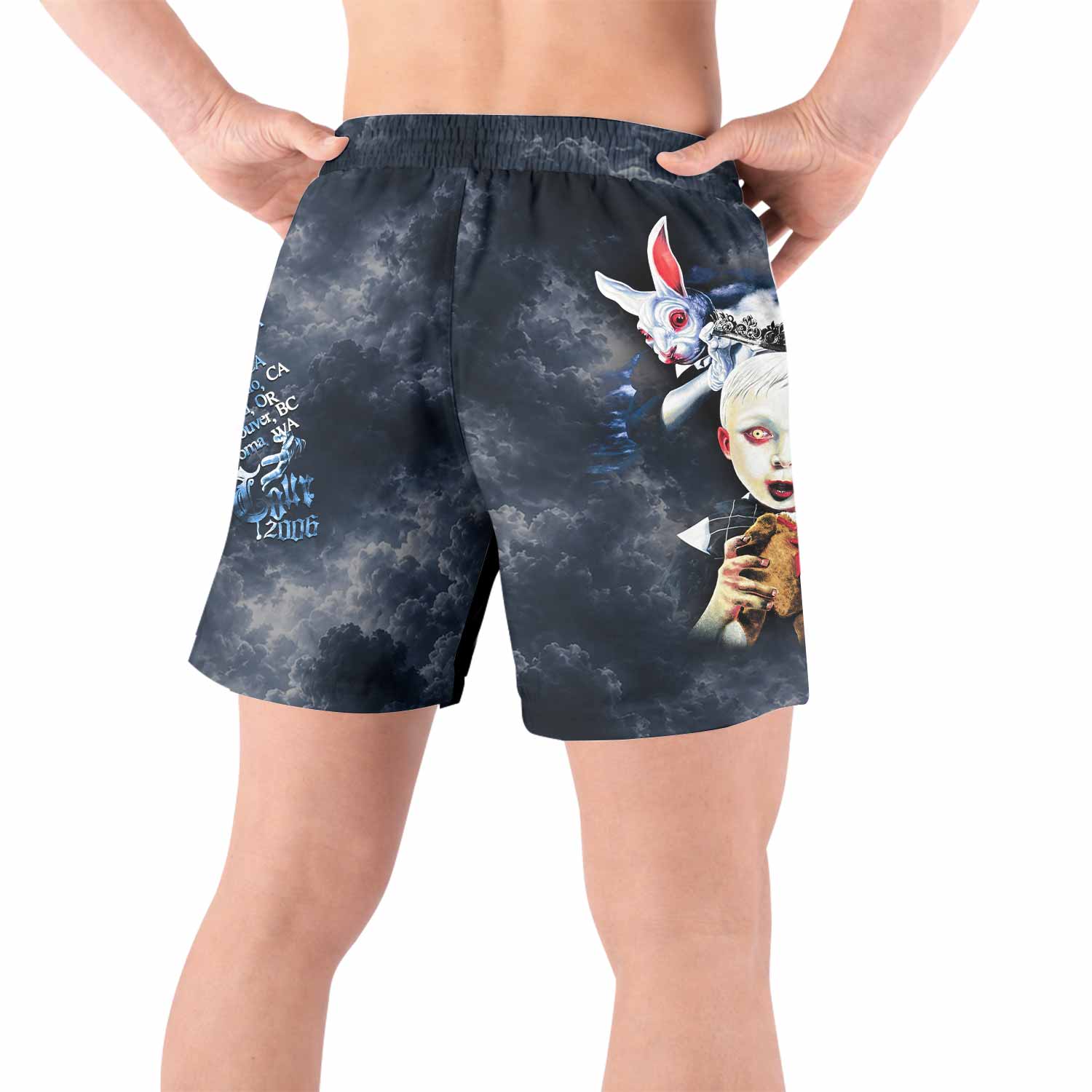 Korn See You On The Other Side Grappling Shorts - back view lifestyle