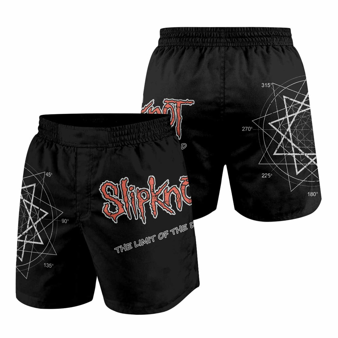Slipknot The Limits Of The Dead Grappling Shorts - front and back view
