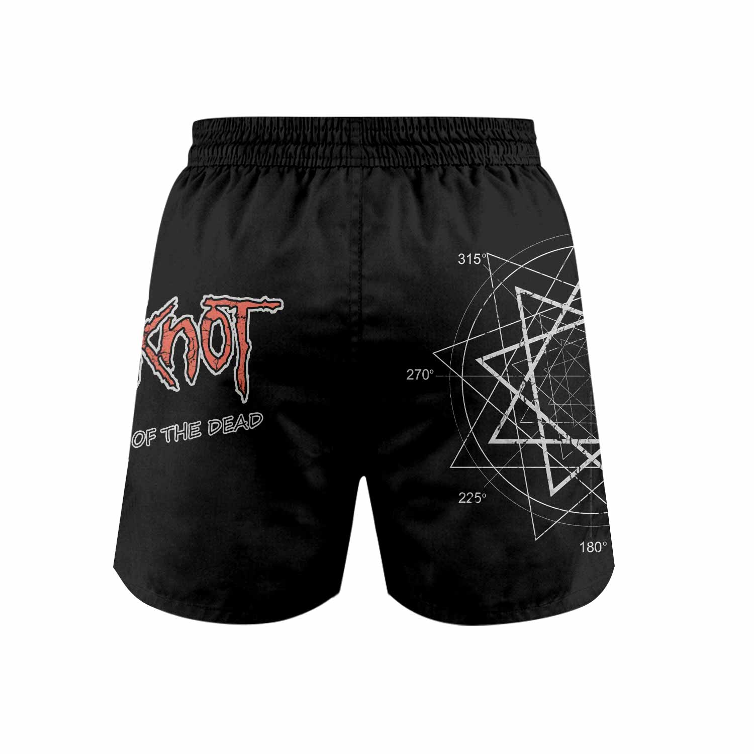 Slipknot The Limits Of The Dead Grappling Shorts - back view mockup
