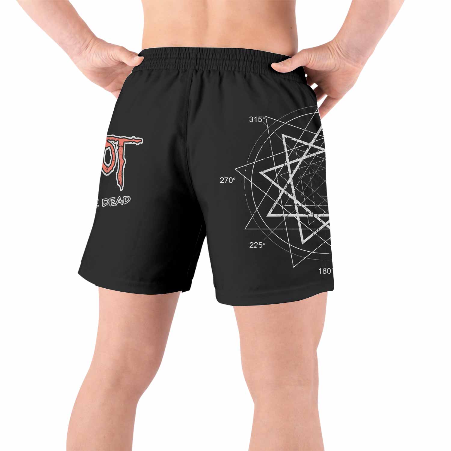 Slipknot The Limits Of The Dead Grappling Shorts - back view lifestyle