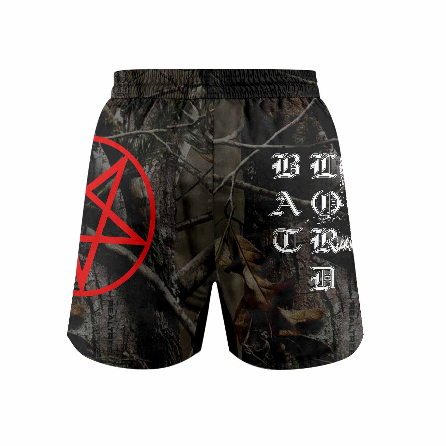 Bathory Sigil of Baphomet Grappling Shorts - back view mockup