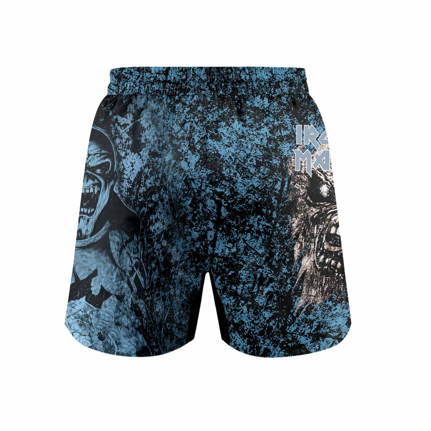 Iron Maiden Fear Reaper Eddie Grappling Shorts - front view mockup