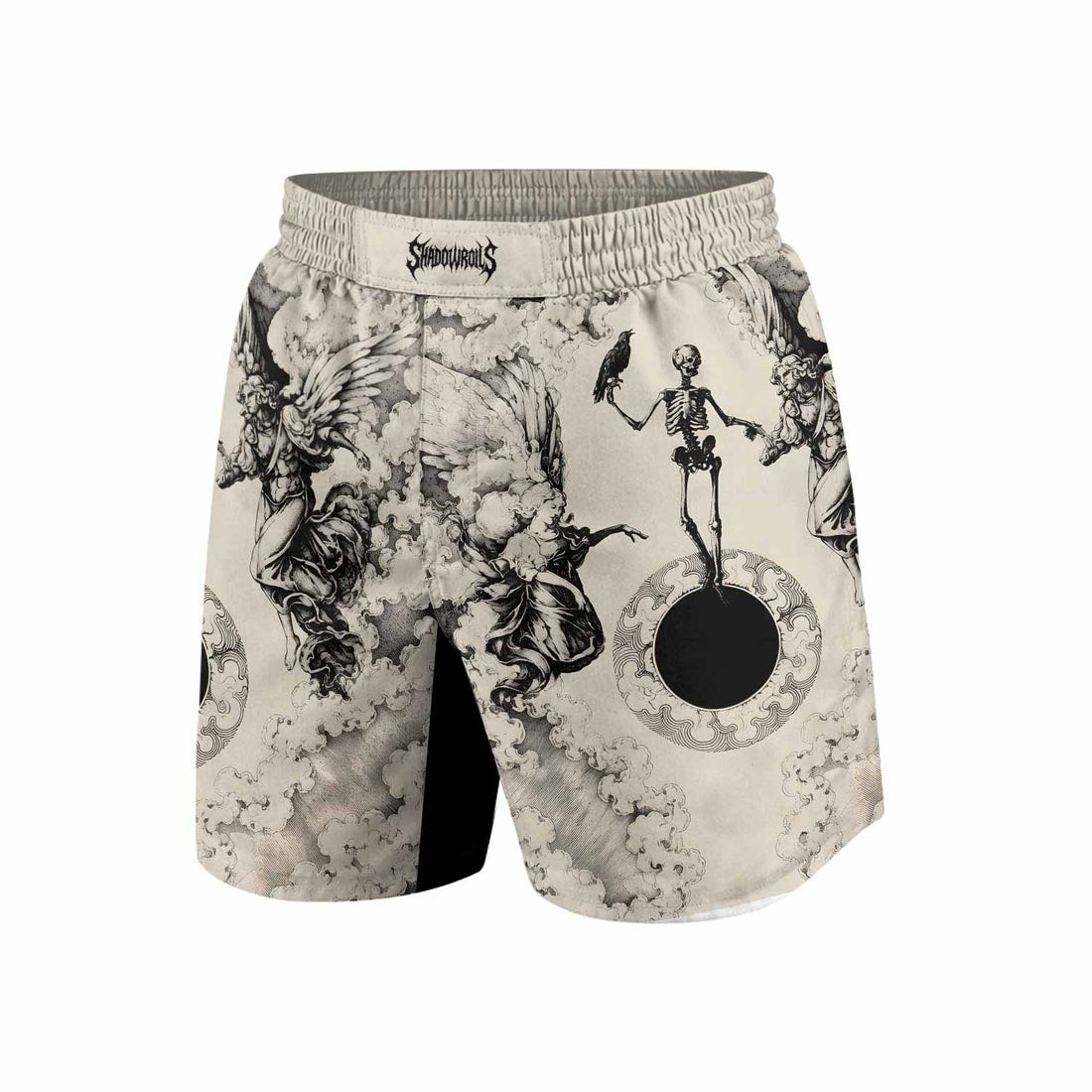 Celestial Memento Mori Grappling Shorts - front and back view