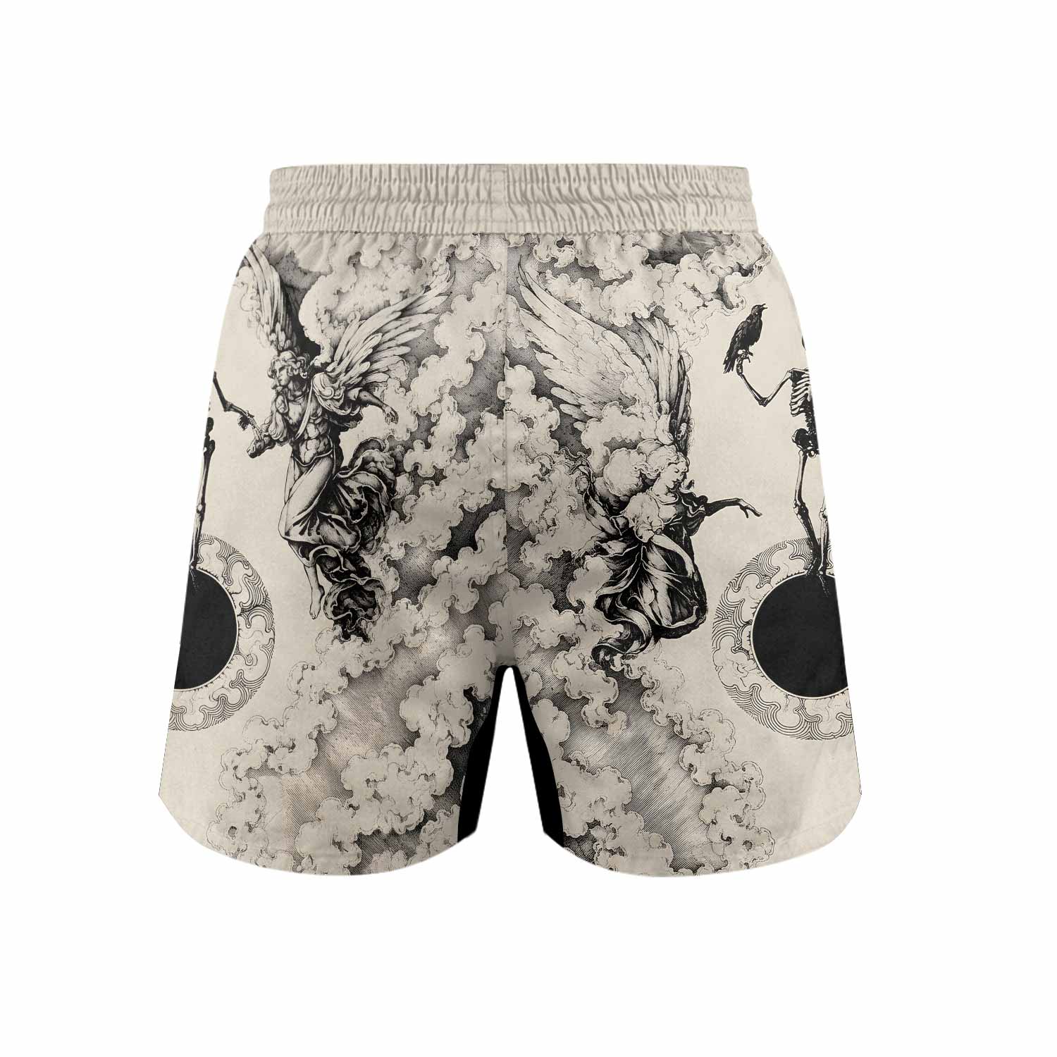 Celestial Memento Mori Grappling Shorts - front view mockup