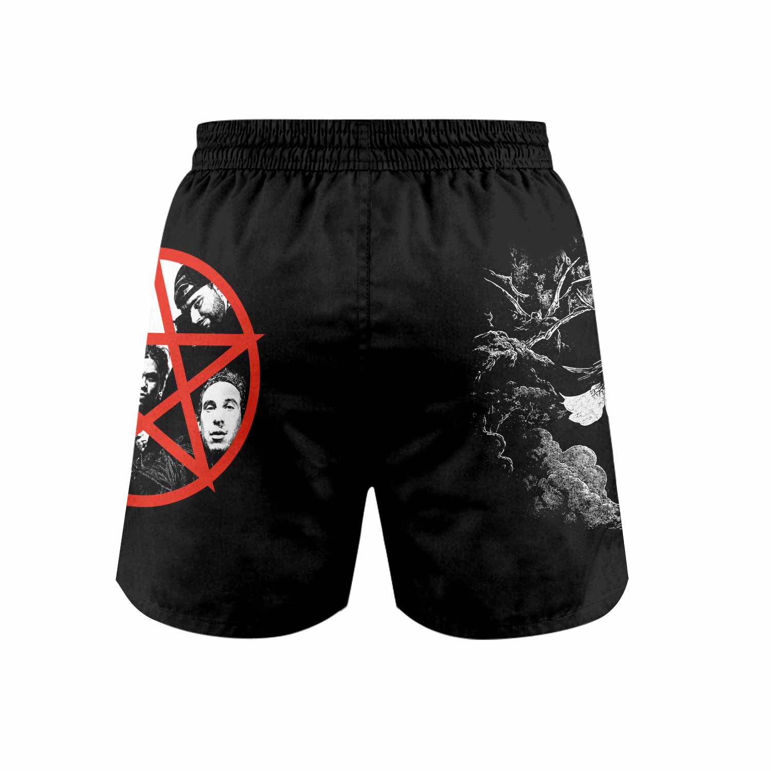 Deftones White Pony Grim Reaper Grappling Shorts - front view mockup