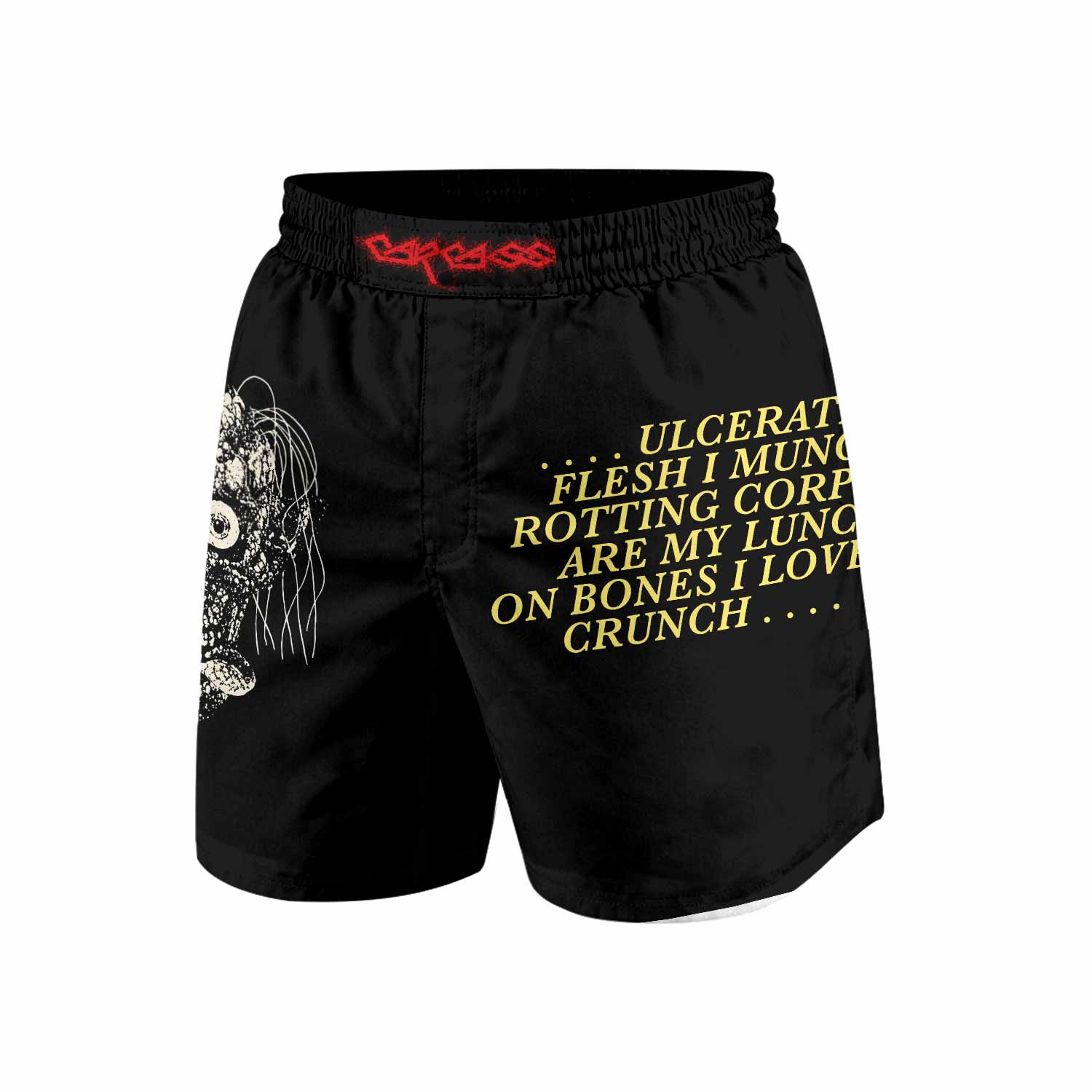 Carcass Symphonies of Sickness Grappling Shorts - front and back view
