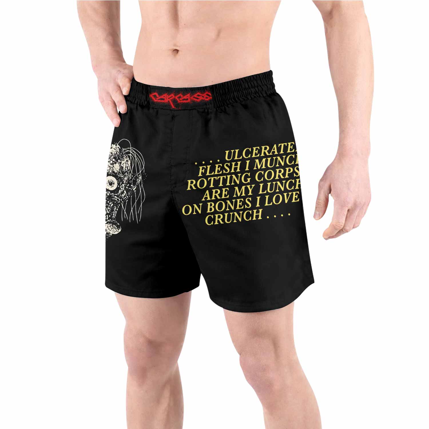 Carcass Symphonies of Sickness Grappling Shorts - back view lifestyle