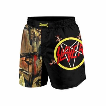 South of Heaven Slayer Grappling Shorts - front and back view