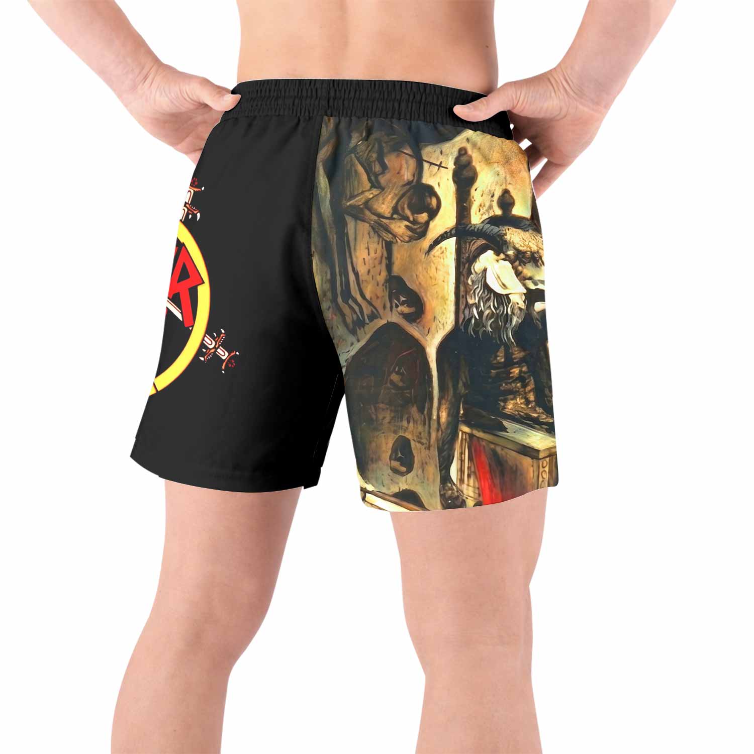 South of Heaven Slayer Grappling Shorts - front view lifestyle