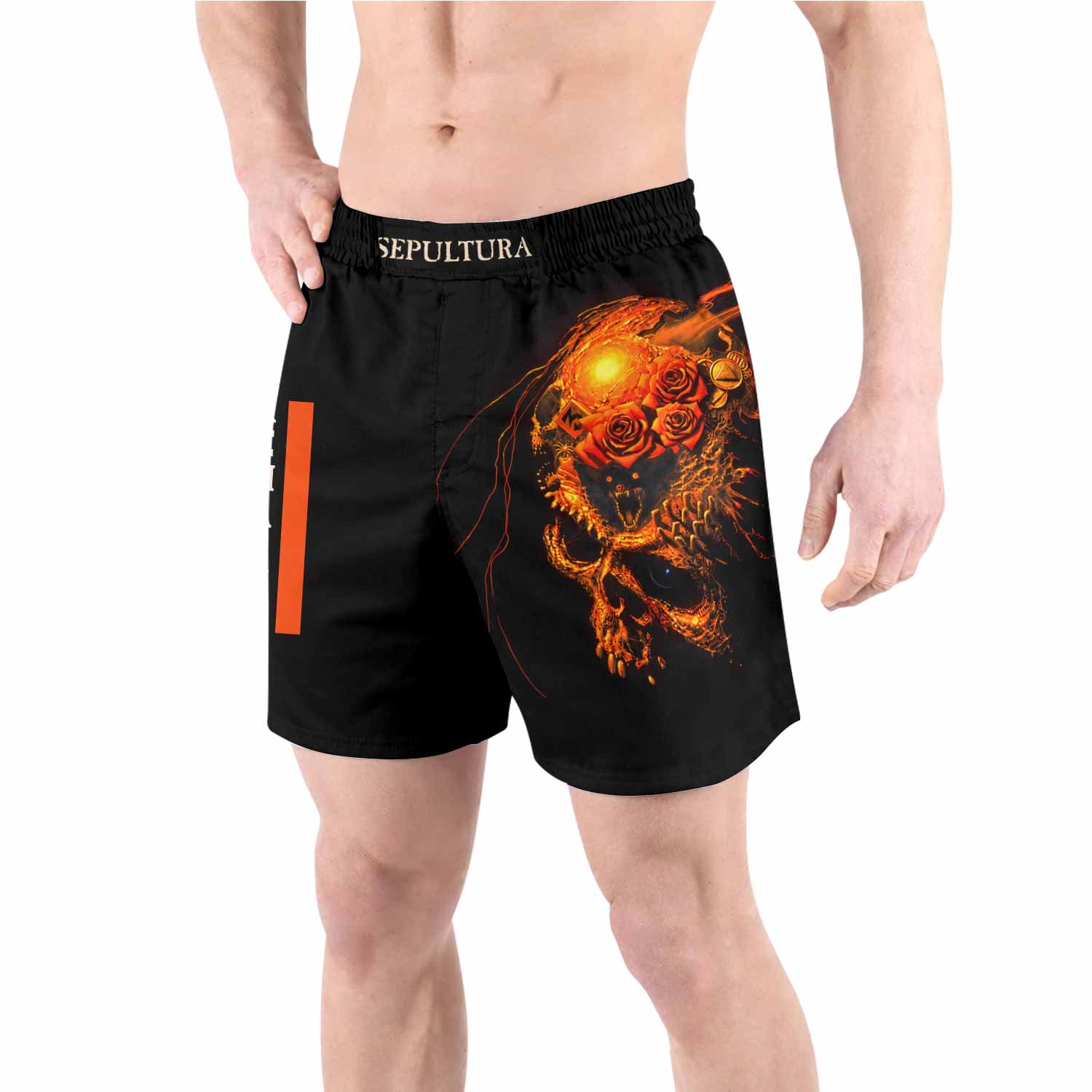 Beneath the Remains Sepultura Grappling Shorts - front view lifestyle