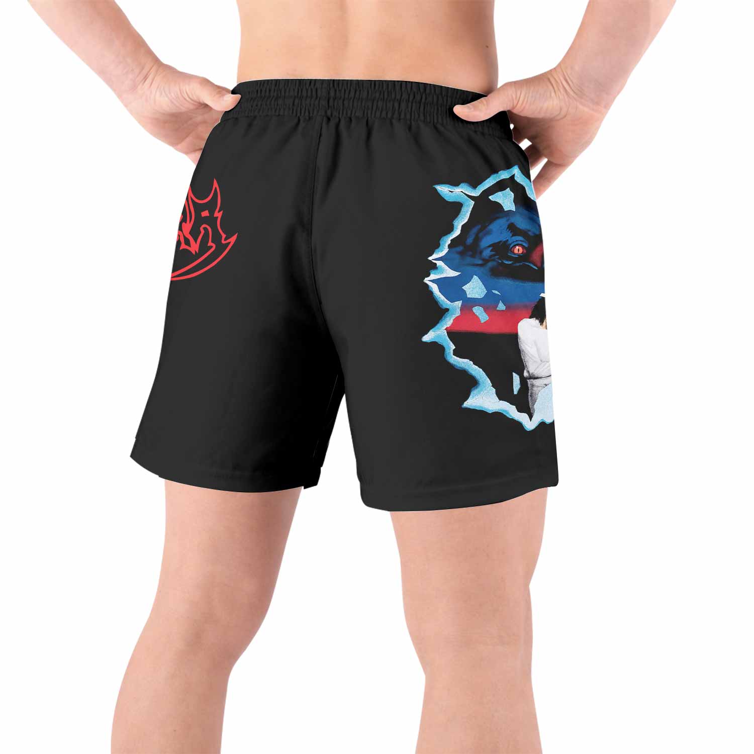 Sepultura Schizophrenia Grappling Shorts - back view lifestyle
