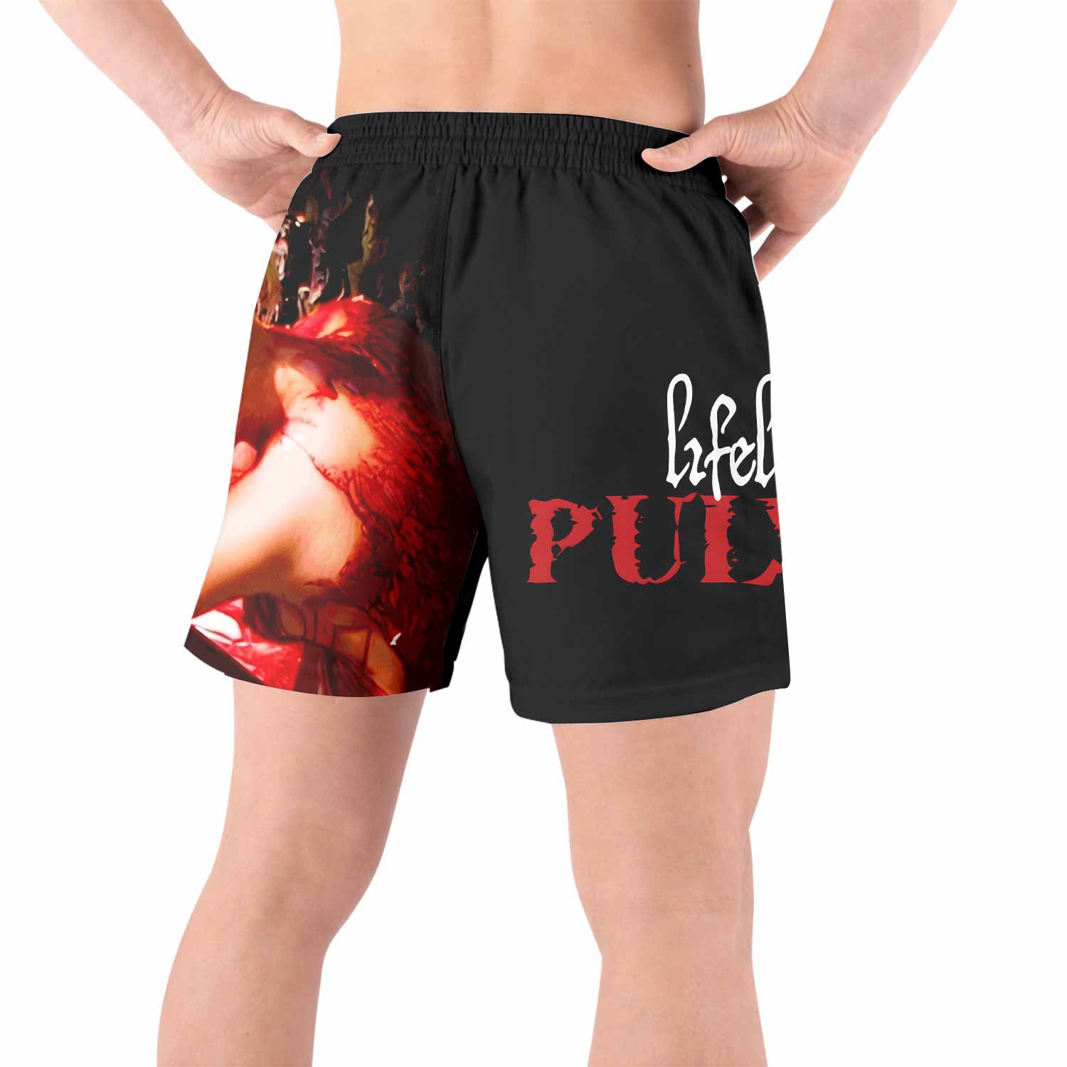 Lifelover Pulver Grappling Shorts - back view lifestyle