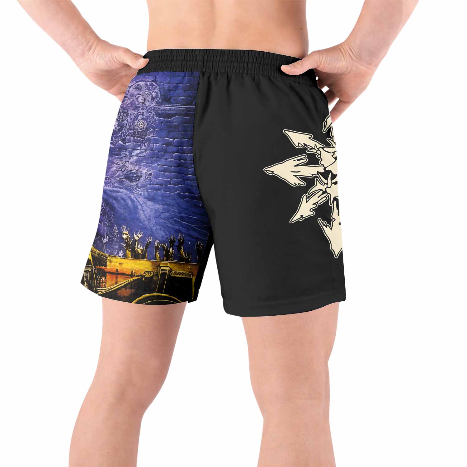 Chaos A.D. Sepultura Grappling Shorts - back view lifestyle