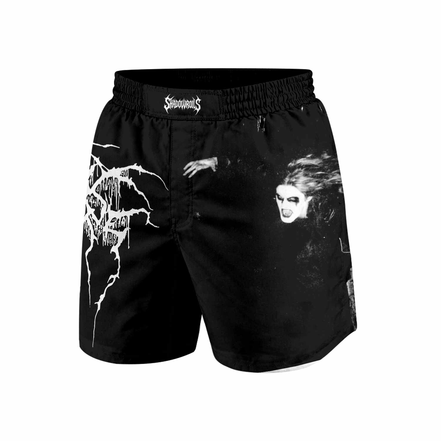 Darkthrone A Blaze in the Northern Sky Grappling Shorts - front view mockup