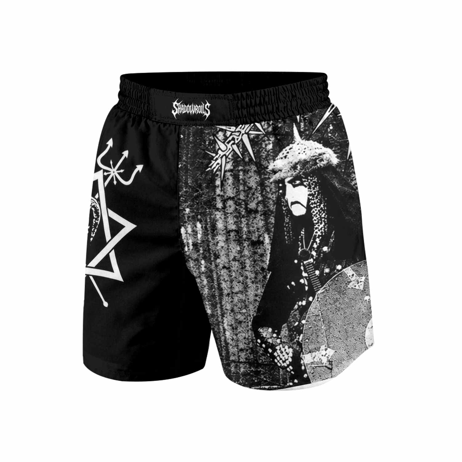 Graveland Thousand Swords Grappling Shorts - front view mockup